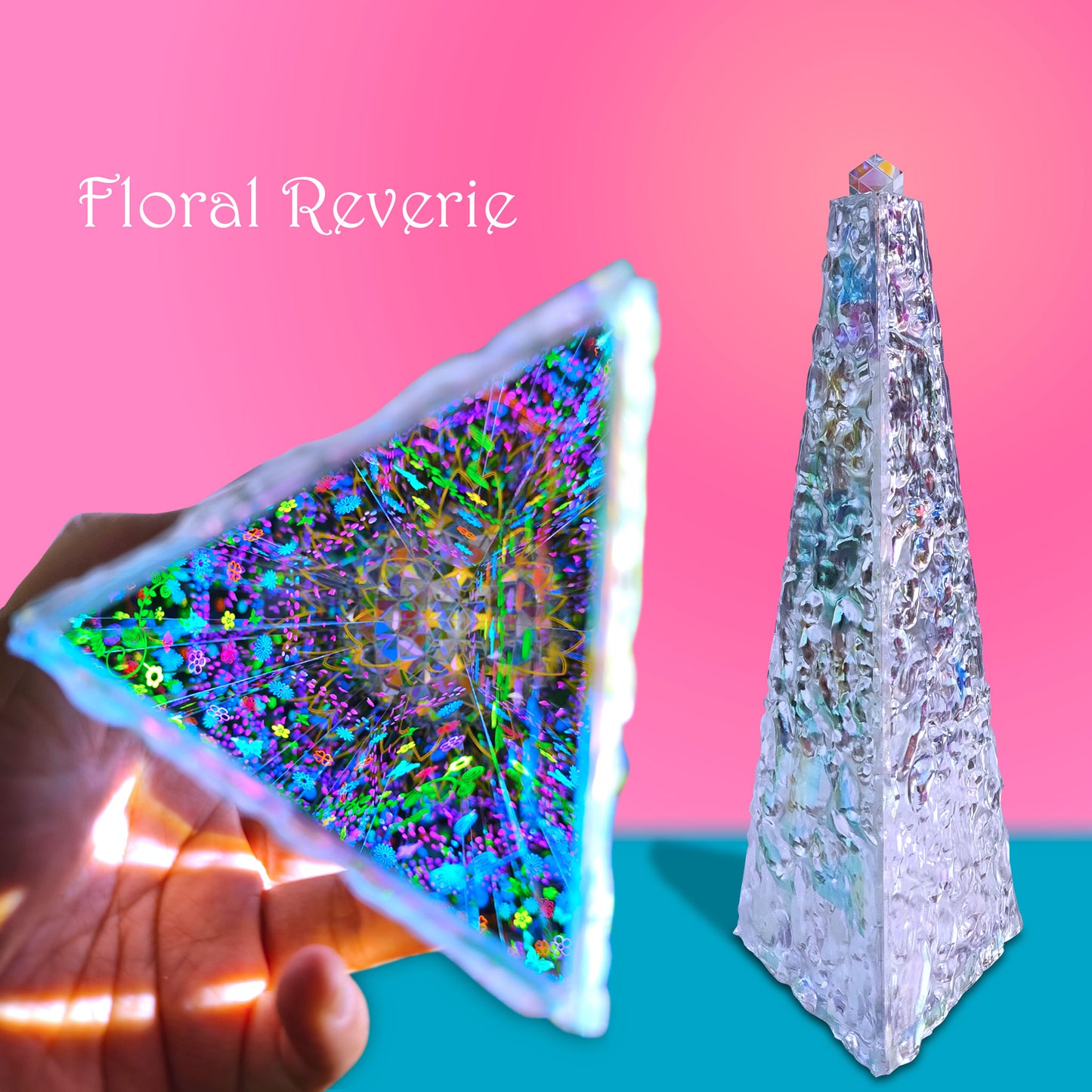 Handmade Floral Reverie Kaleidoscope | Handcrafted 3D Visual Art & Decor