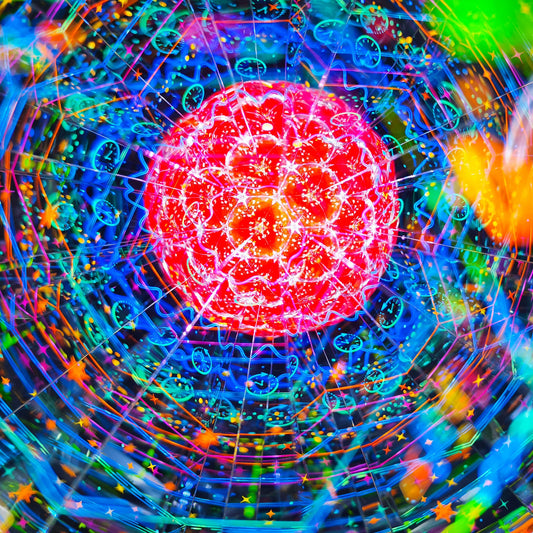 Glow-in-the-Dark Kaleidoscope with Optional LED Light Base | Unique Desktop Decor & Art Gift | Handmade Mini Time Tunnel