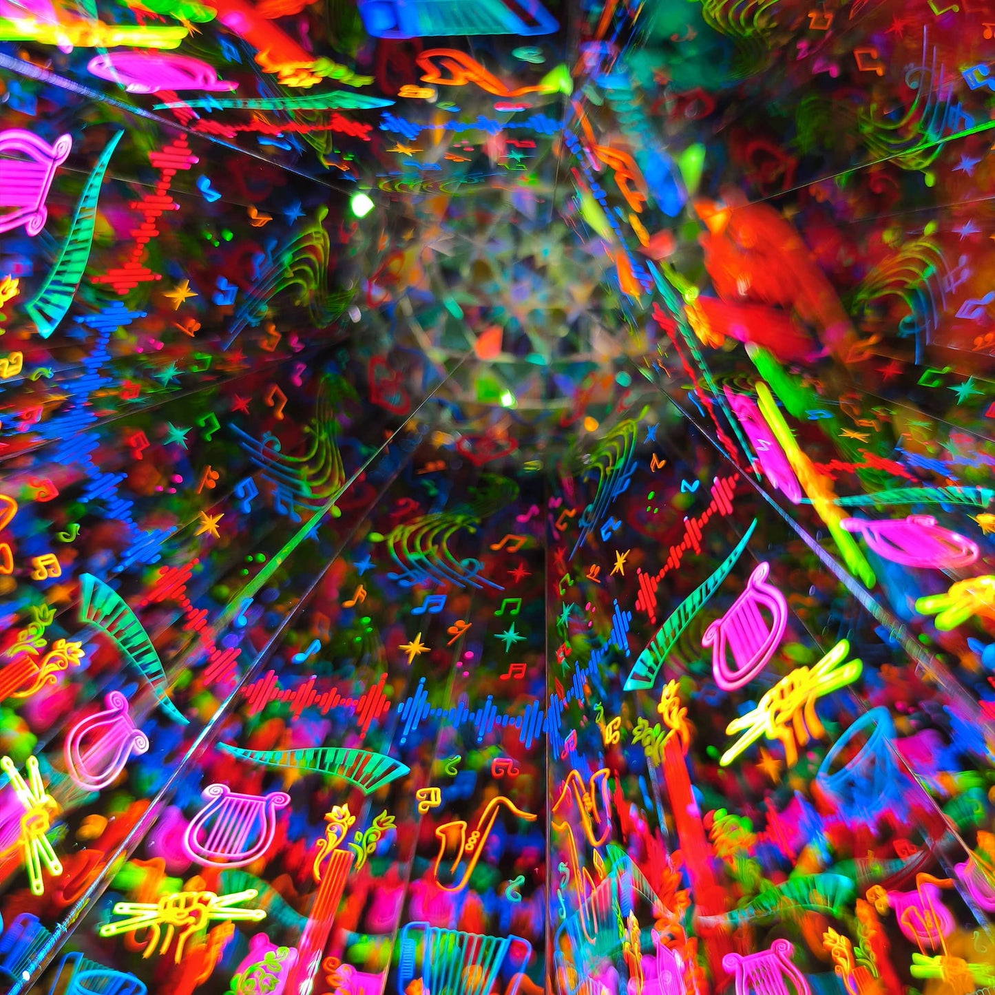 3D Handcrafted Kaleidoscope - Musical Mirage Theme - Art Gift for Music Lovers & All Ages