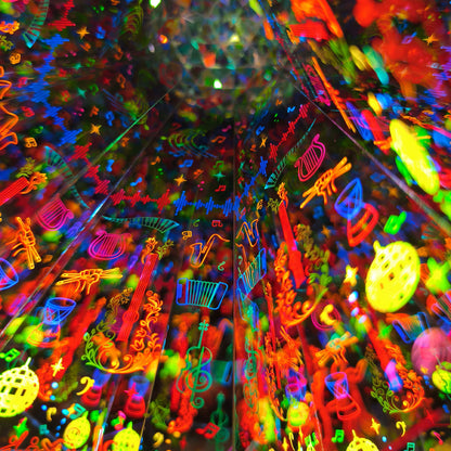 3D Handcrafted Kaleidoscope - Musical Mirage Theme - Art Gift for Music Lovers & All Ages