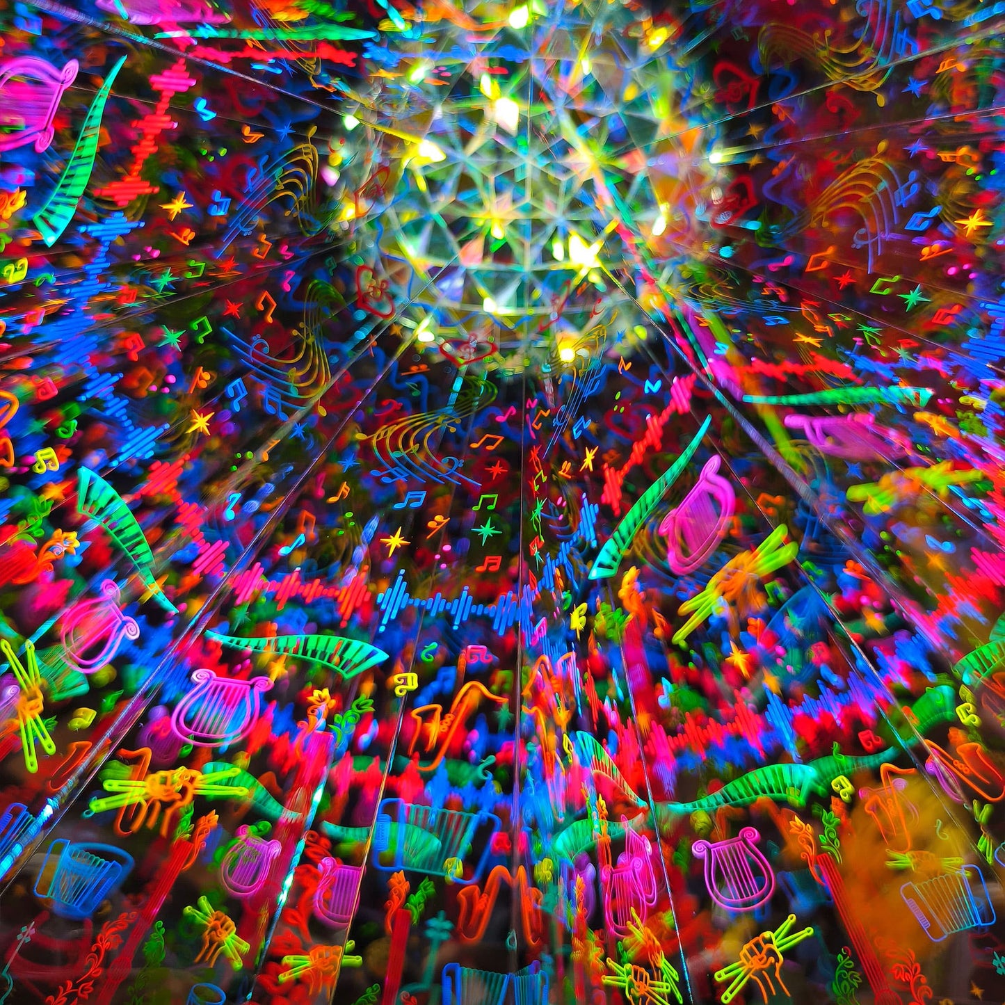 3D Handcrafted Kaleidoscope - Musical Mirage Theme - Art Gift for Music Lovers & All Ages