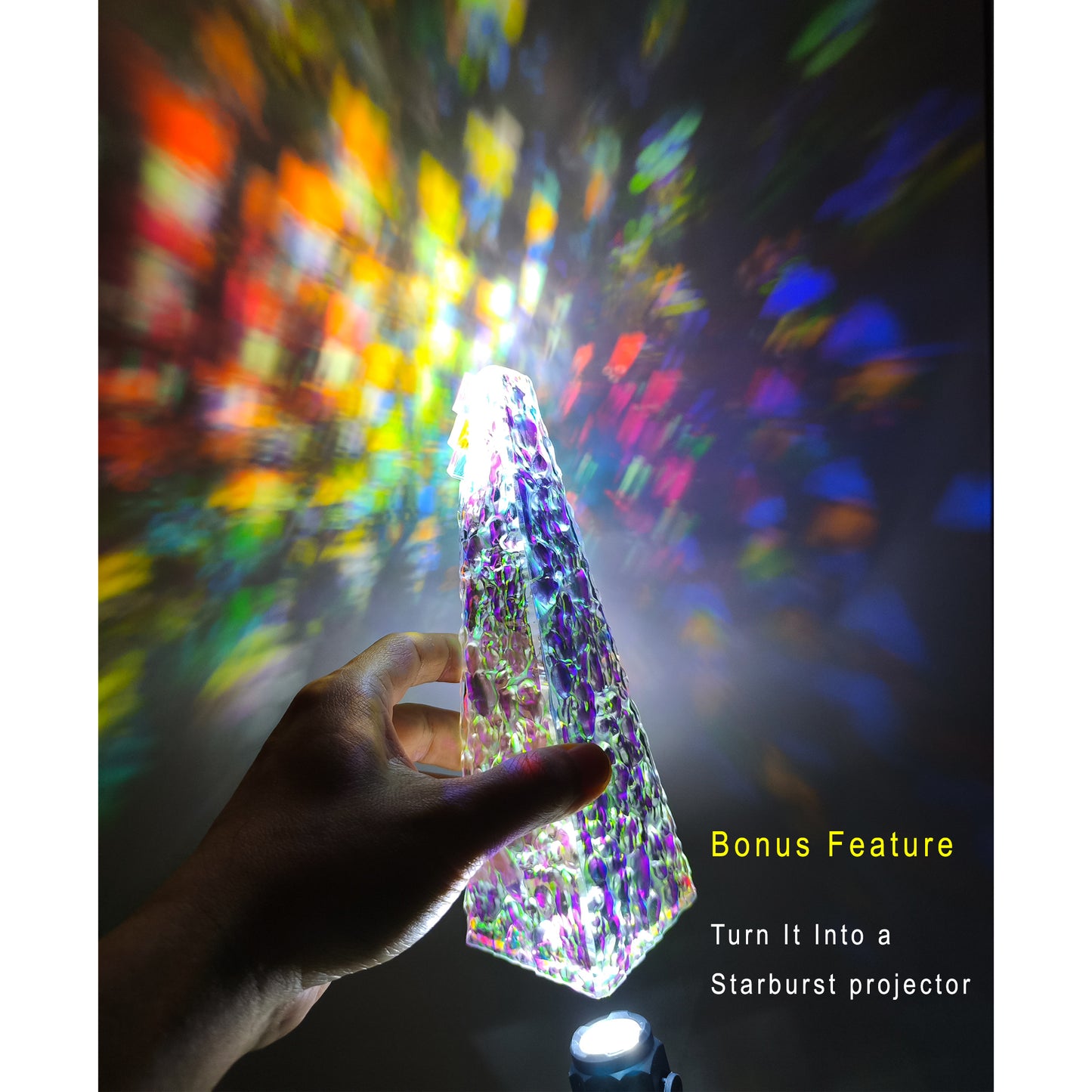 3D Handcrafted Kaleidoscope - with 3 Cube Prisms on the top - Starry Glow Supernova Theme - Perfect Gift for All Ages