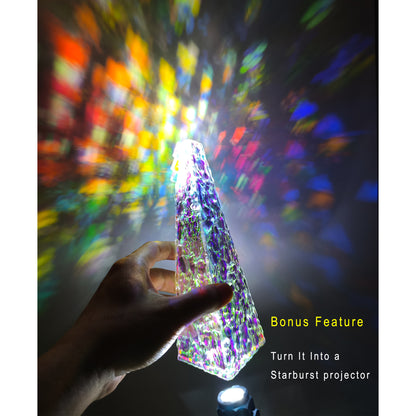 3D Handcrafted Kaleidoscope - with 3 Cube Prisms on the top - Starry Glow Supernova Theme - Perfect Gift for All Ages