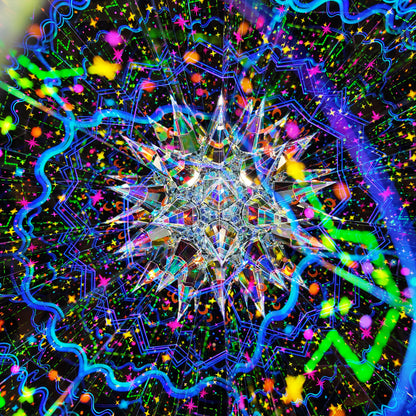 3D Handcrafted Kaleidoscope - with 3 Cube Prisms on the top - Starry Glow Supernova Theme - Perfect Gift for All Ages
