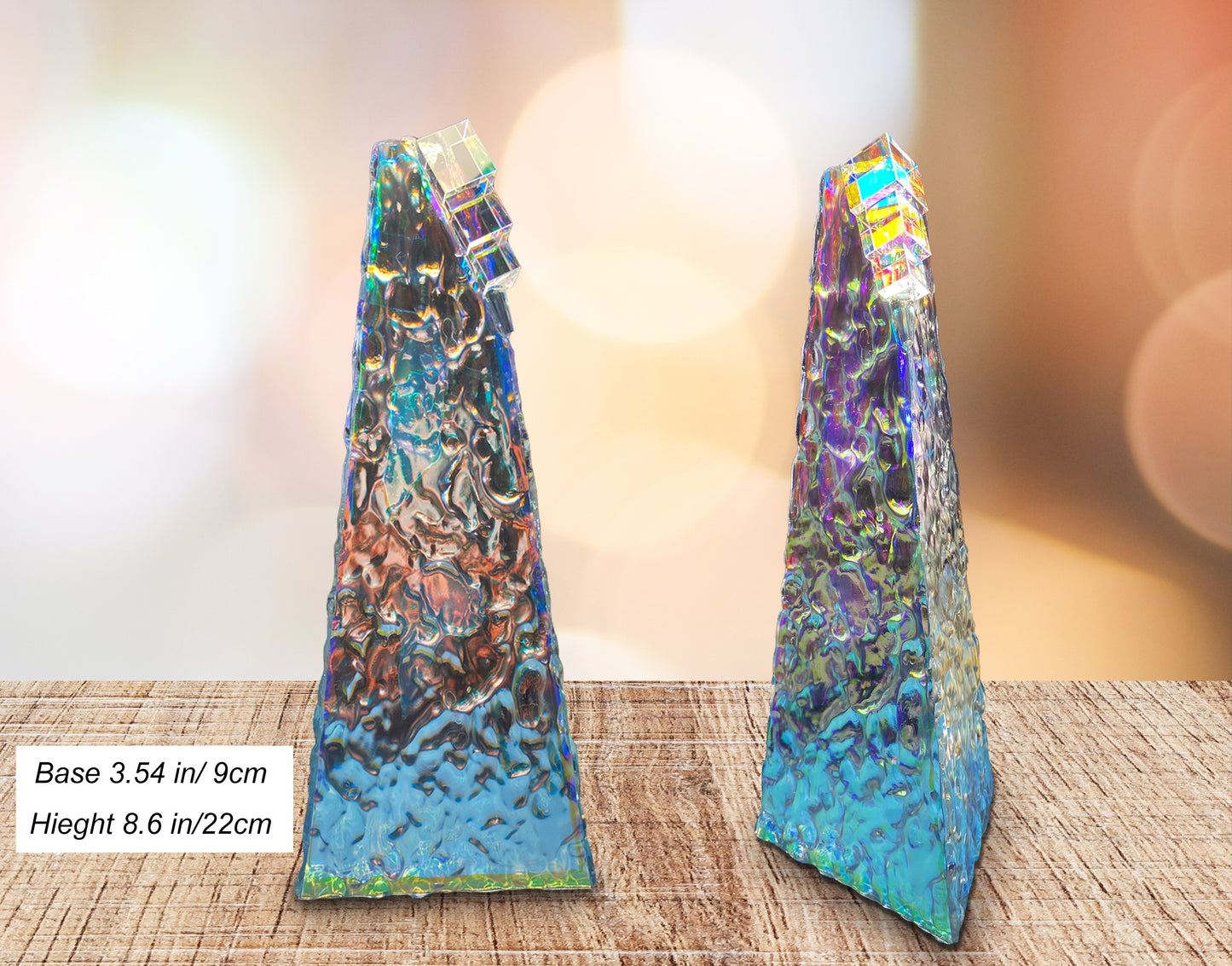 3D Handcrafted Kaleidoscope - with 3 Cube Prisms on the top - Starry Glow Supernova Theme - Perfect Gift for All Ages