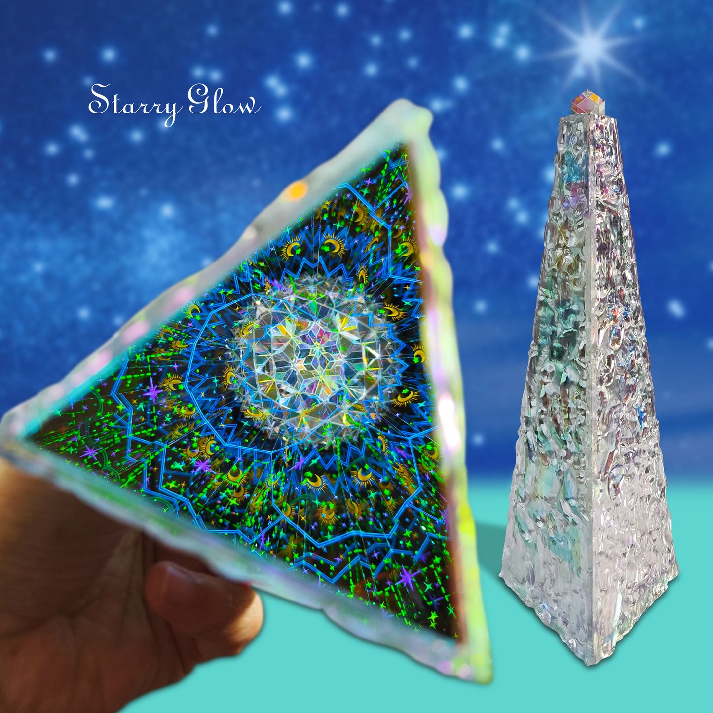 Handmade Starry Glow Kaleidoscope | 3D Visual Art & Unique Gift for Star Gazers & Astronomy Enthusiasts