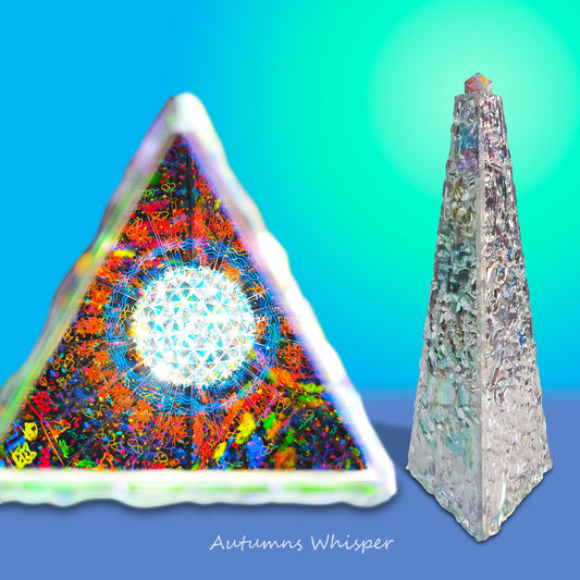 Handcrafted Fall Kaleidoscope with Optional LED Base | Unique 3D Visual Art & Desk Decor