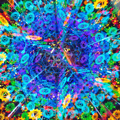 Chakra Aura Kaleidoscope | Handmade 3D Visual Art & Unique Gift for Yoga Lovers