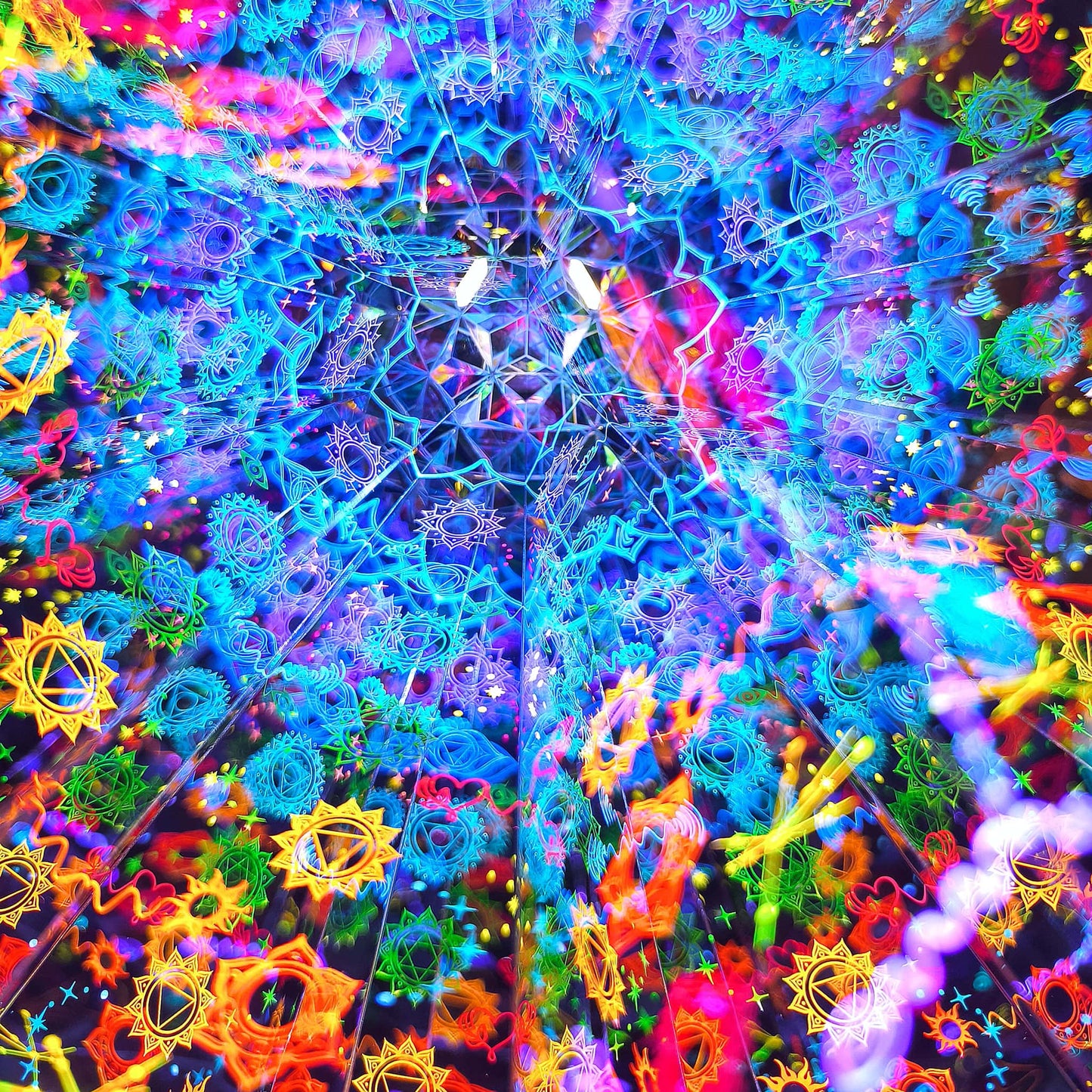 Chakra Aura Kaleidoscope | Handmade 3D Visual Art & Unique Gift for Yoga Lovers