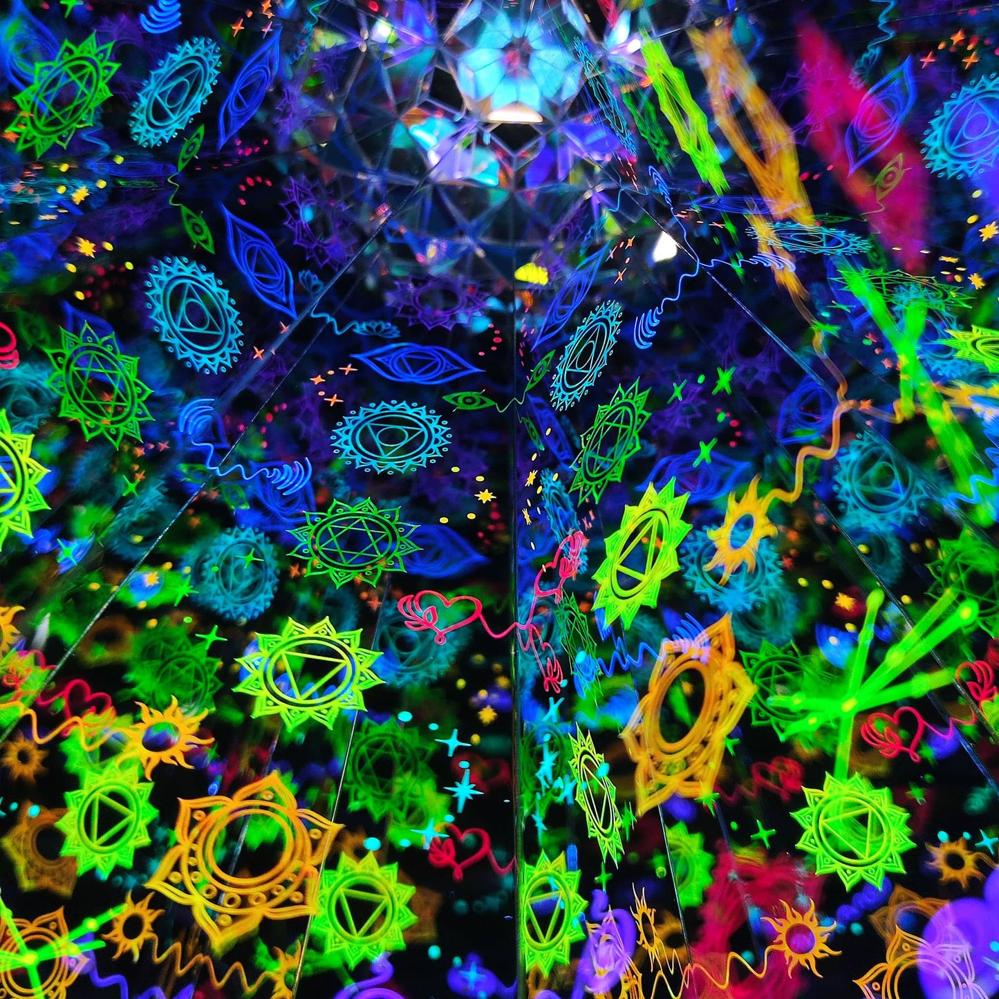 Chakra Aura Kaleidoscope | Handmade 3D Visual Art & Unique Gift for Yoga Lovers