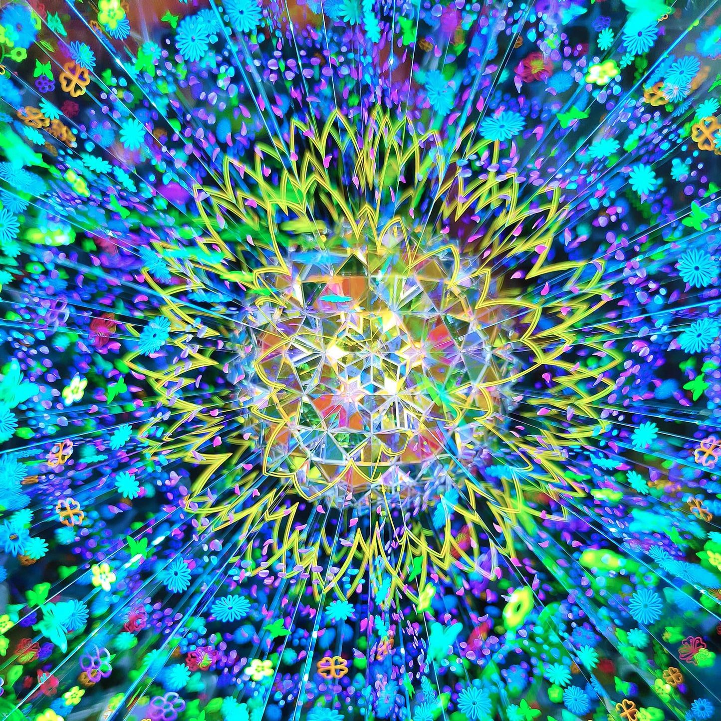 Handmade Floral Reverie Kaleidoscope | Handcrafted 3D Visual Art & Decor