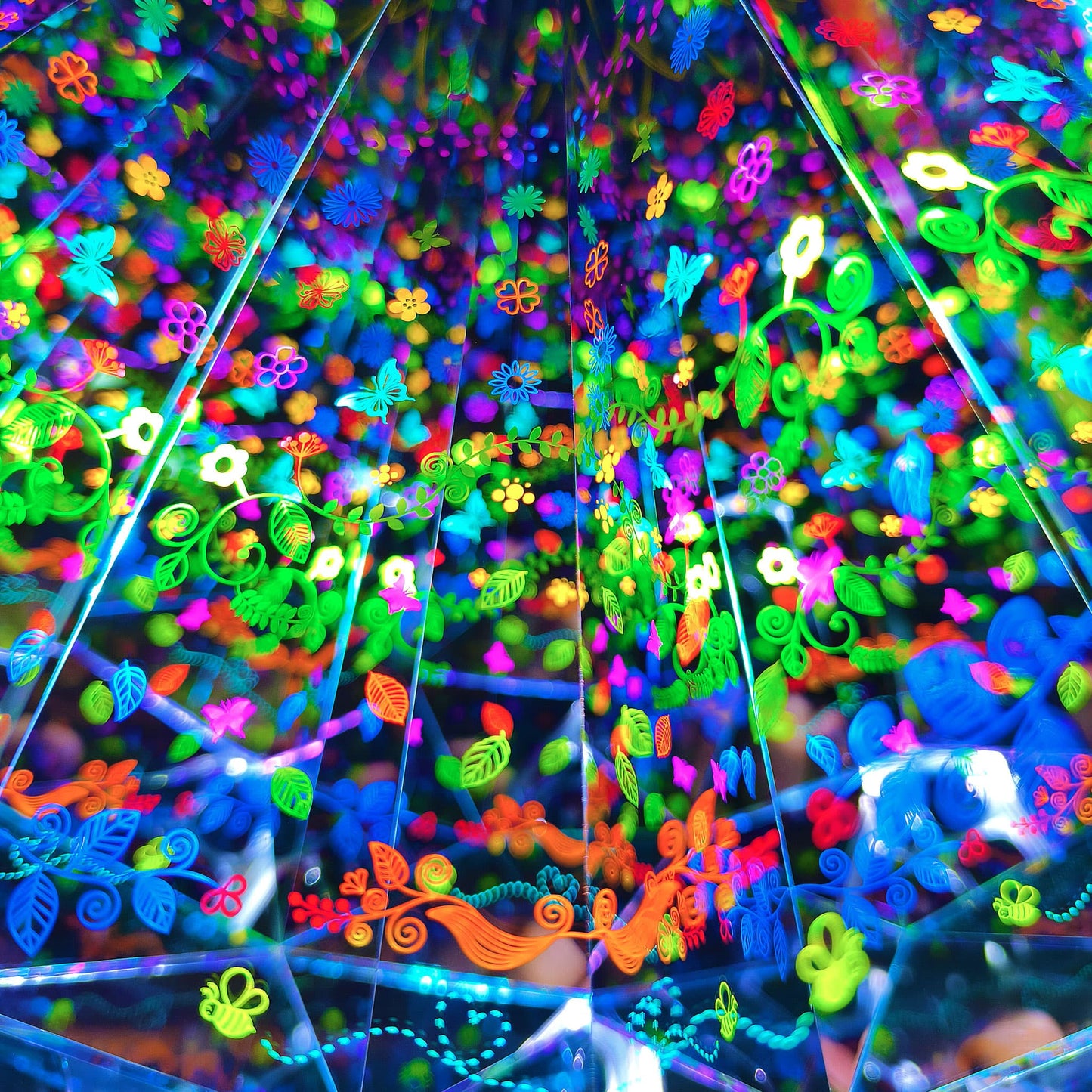 Handmade Floral Reverie Kaleidoscope | Handcrafted 3D Visual Art & Decor