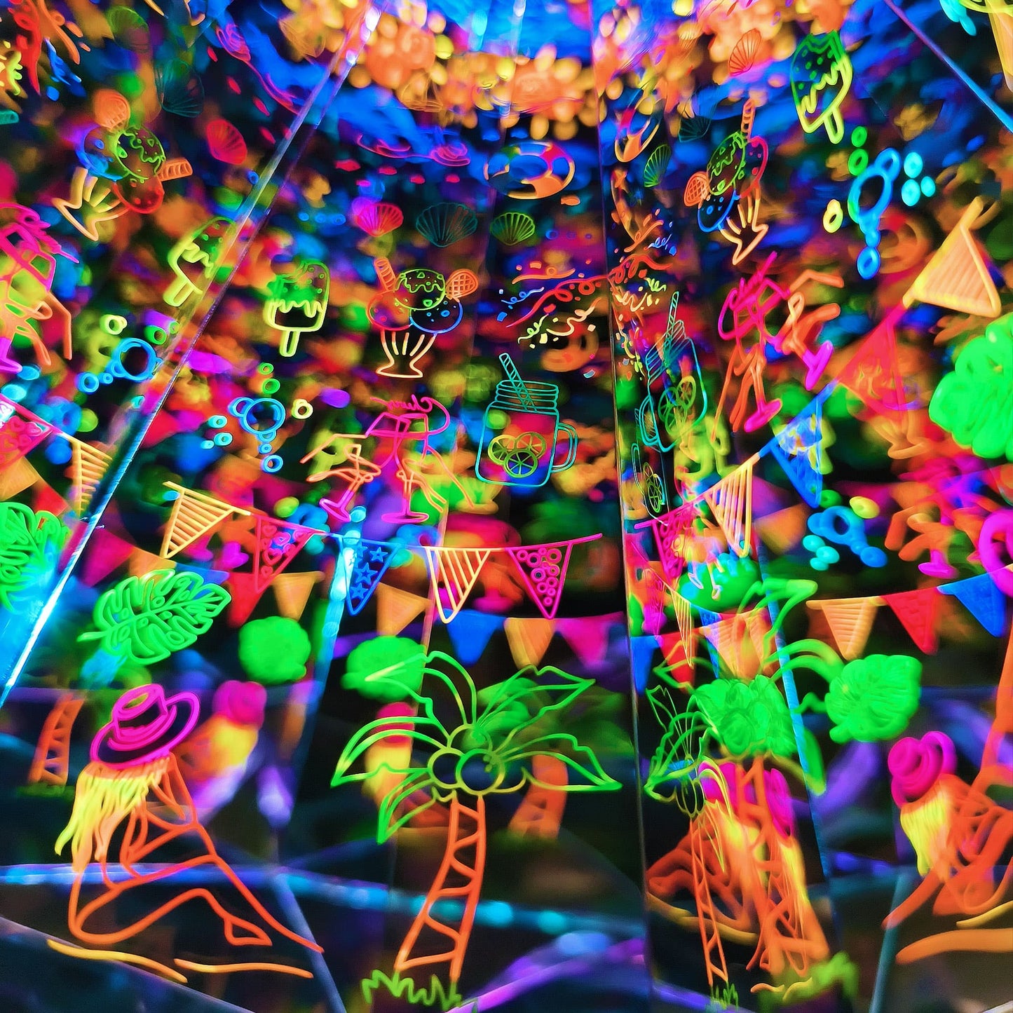 Summer Beach Kaleidoscope | Handcrafted Visual Art & Unique Gift