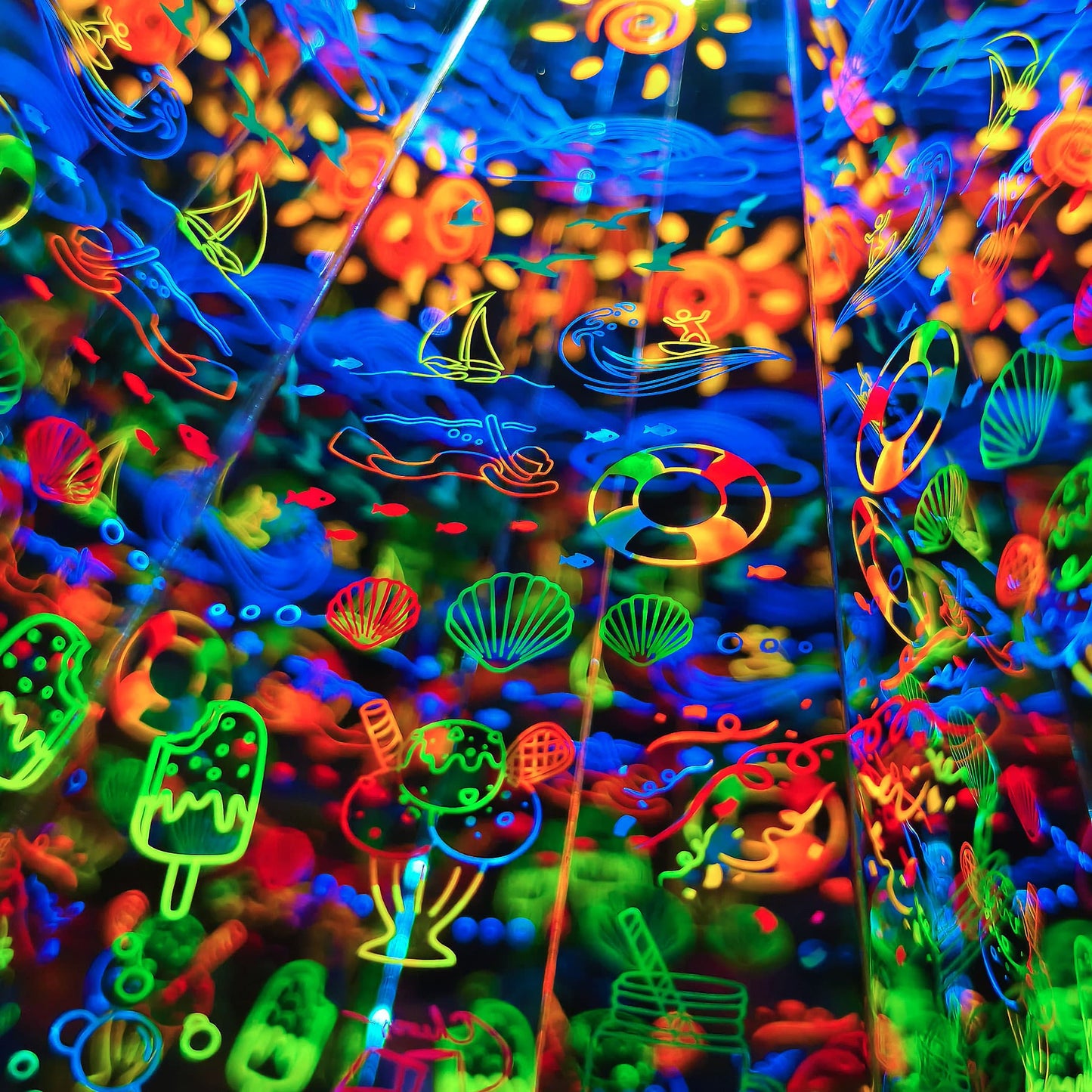 Summer Beach Kaleidoscope | Handcrafted Visual Art & Unique Gift