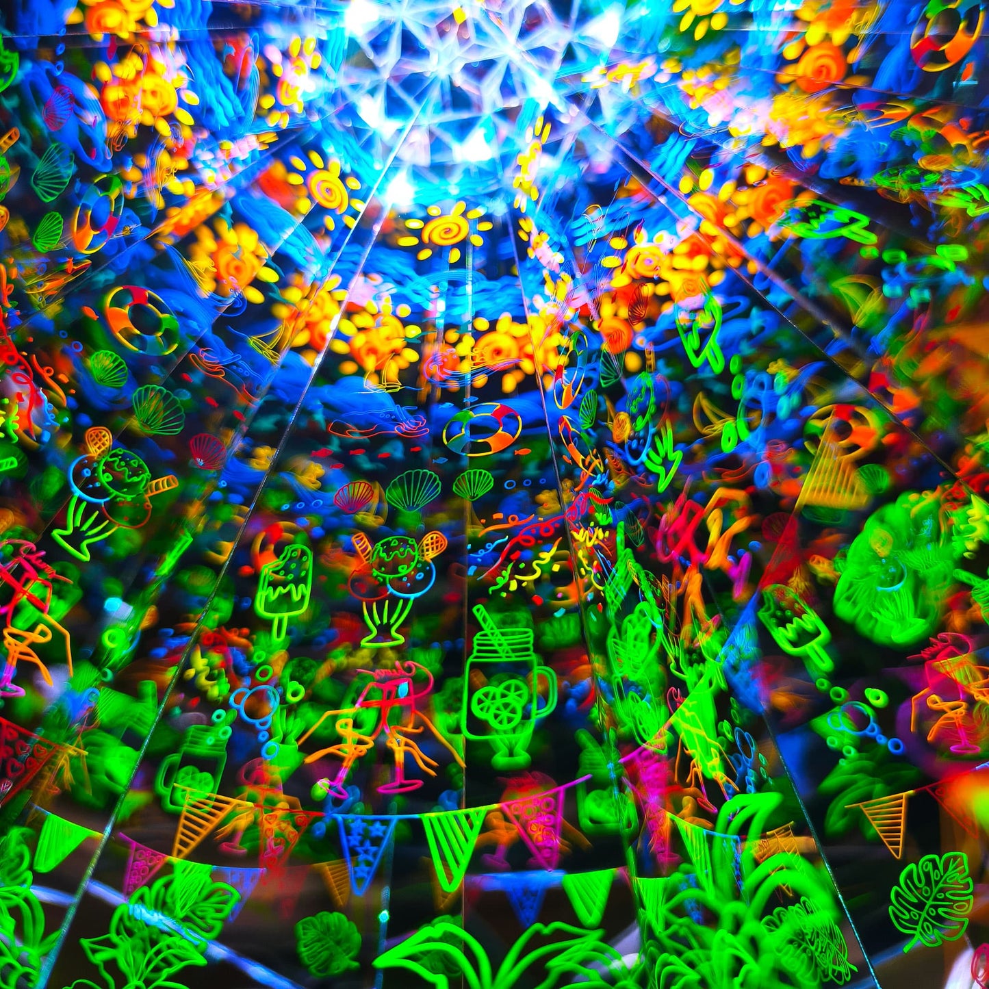 Summer Beach Kaleidoscope | Handcrafted Visual Art & Unique Gift