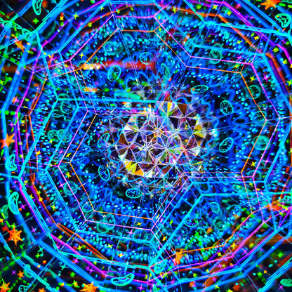 Handcrafted 3D Kaleidoscope-Time Tunnel Theme with Clock Sandglasses Gears Patterns -Unique Gift for Dreamers & Collectors