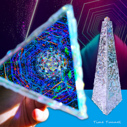 Handcrafted 3D Kaleidoscope-Time Tunnel Theme with Clock Sandglasses Gears Patterns -Unique Gift for Dreamers & Collectors