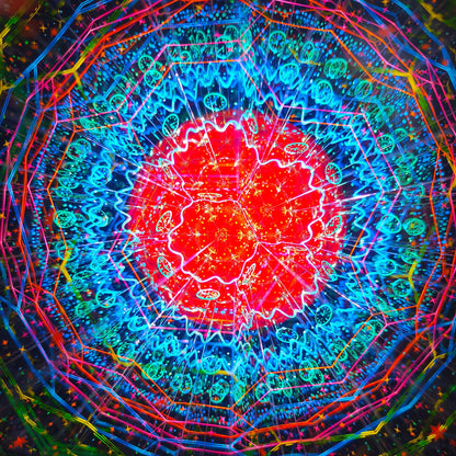 Glow-in-the-Dark Kaleidoscope with Optional LED Light Base | Unique Desktop Decor & Art Gift | Handmade Mini Time Tunnel